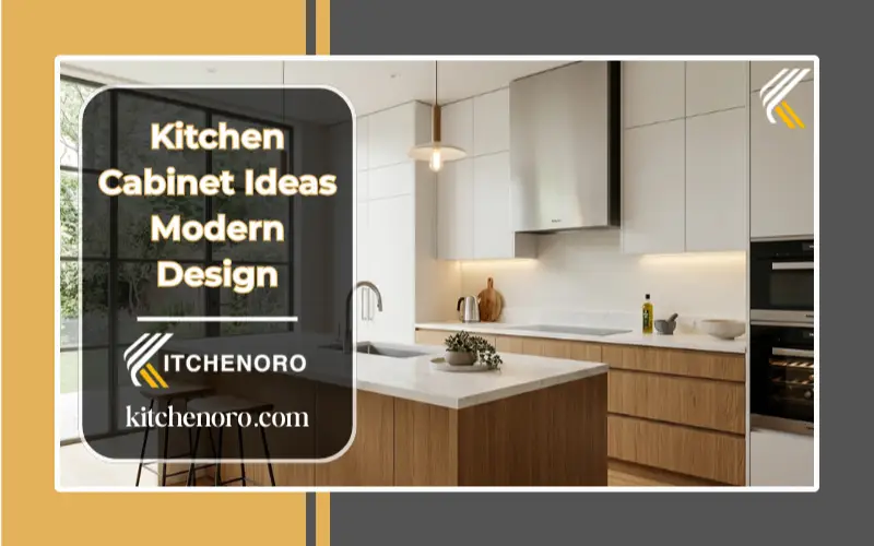 modern kitchen cabinet ideas design with white and wood cabinets