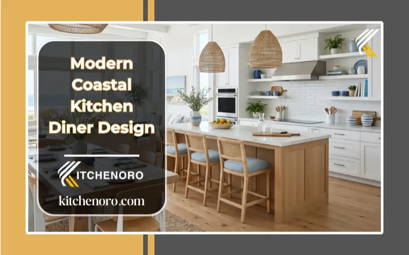 modern coastal kitchen diner design with open layout and island