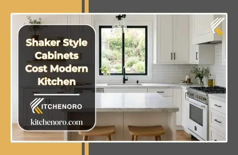 Shaker style kitchen cabinets in a modern kitchen design