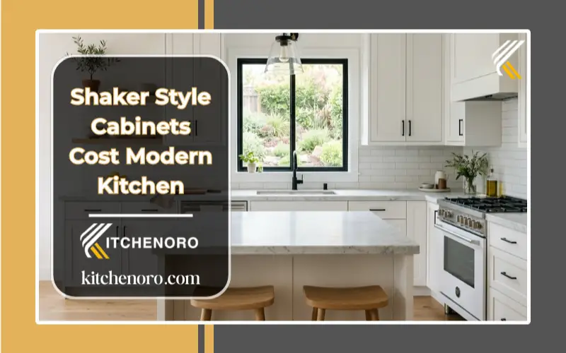 Shaker style kitchen cabinets in a modern kitchen design