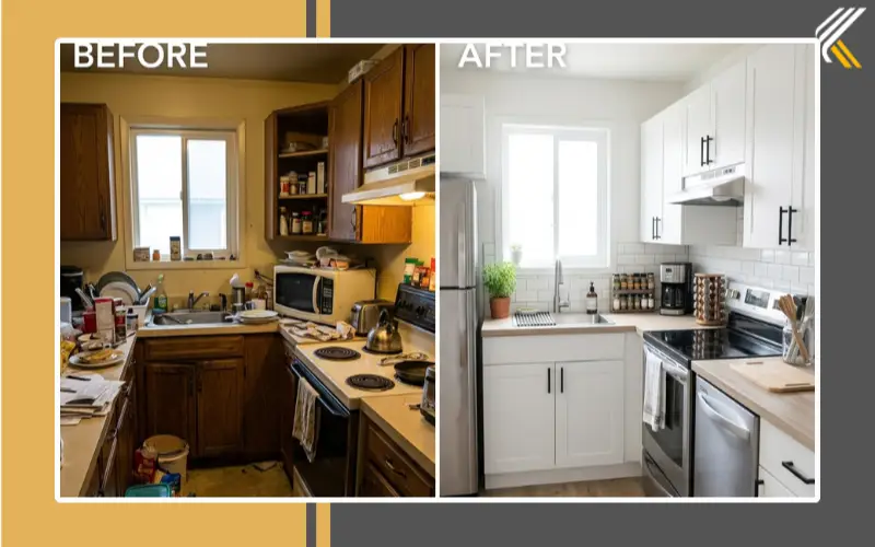 budget kitchen makeover before and after