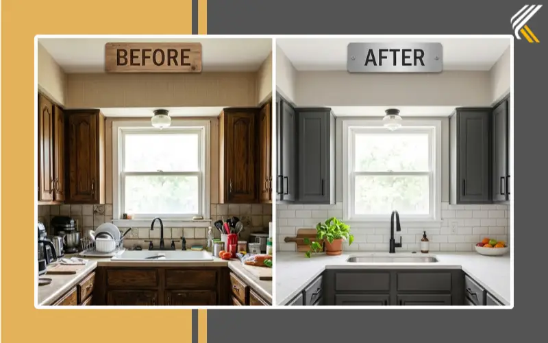 budget kitchen cabinet ideas before and after makeover