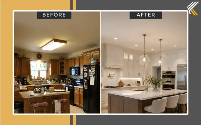 before and after luxury kitchen transformation modern upgrade