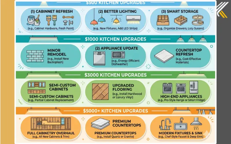 budget kitchen breakdown infographic USA