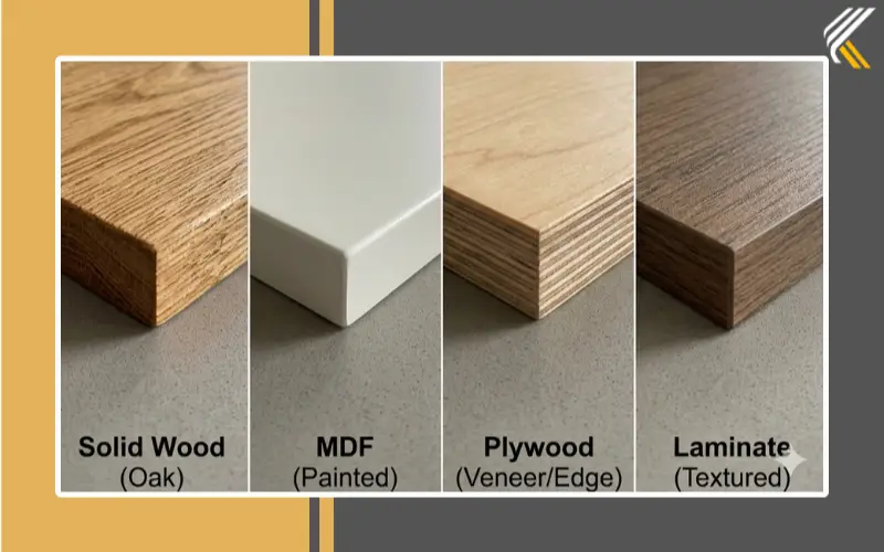 kitchen cabinet materials solid wood mdf plywood laminate comparison