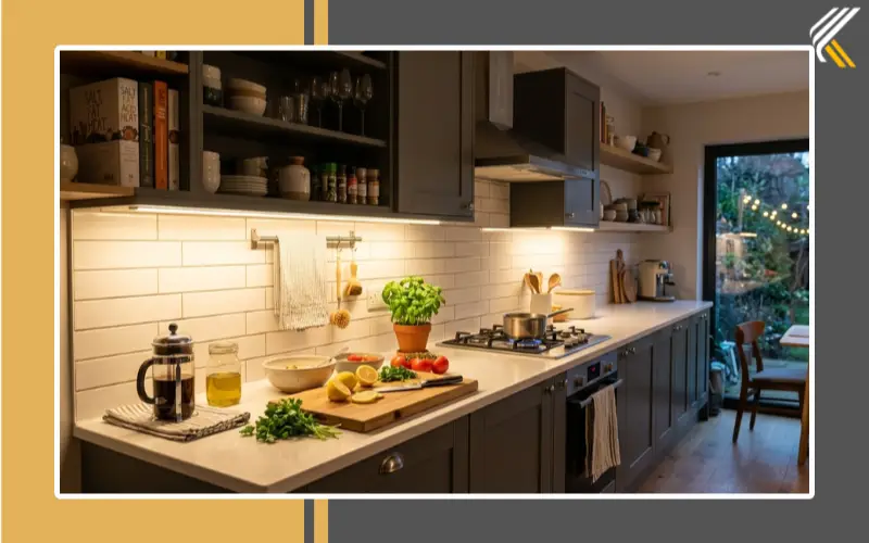 budget kitchen lighting LED strip ideas