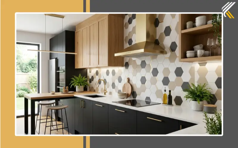 modern kitchen tile color combinations with neutral tones