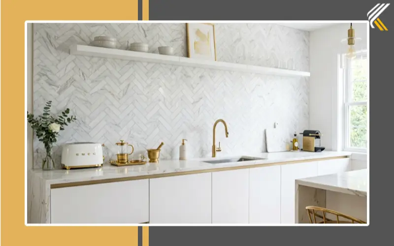 marble look kitchen tiles modern backsplash design