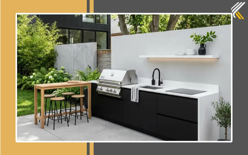 minimalist modern outdoor kitchen design