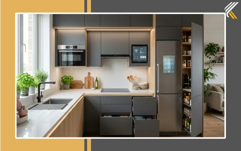 innovative modular kitchen design with smart storage