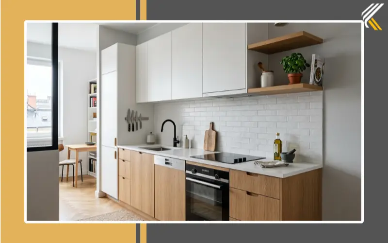 One-wall kitchen layout design