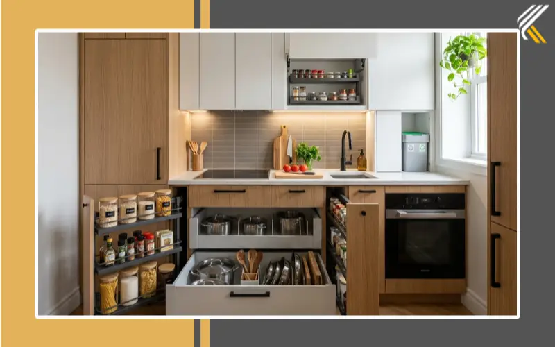 small open kitchen storage ideas vertical cabinets pull out shelves