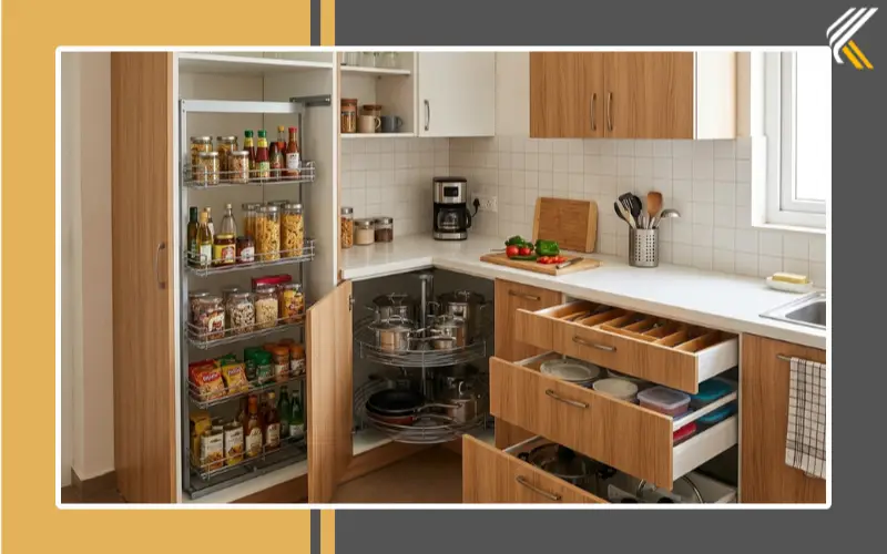 small u shaped kitchen storage ideas pull out cabinets