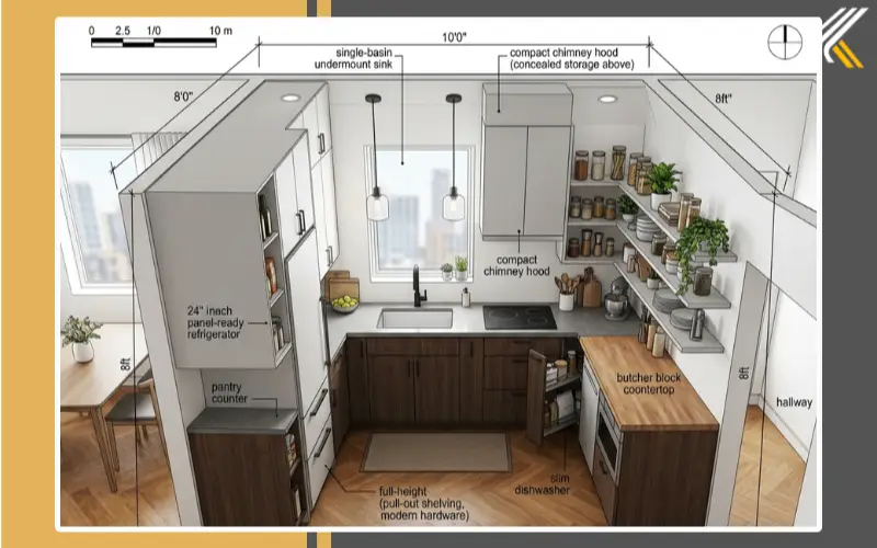 small u shaped kitchen layout 8x10 design
