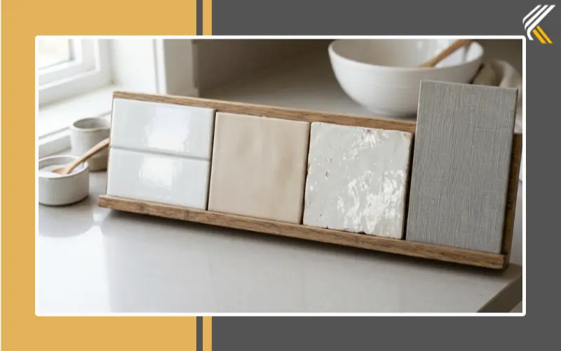 Different backsplash textures for white kitchens