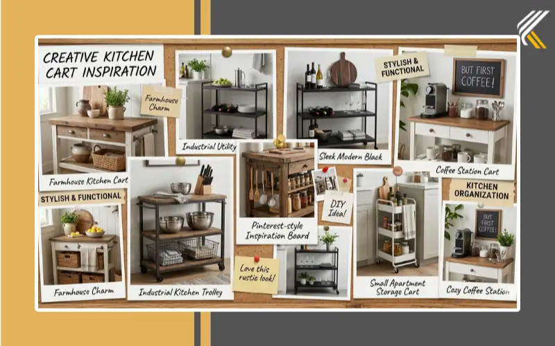 Best rolling kitchen cart ideas for storage and organization