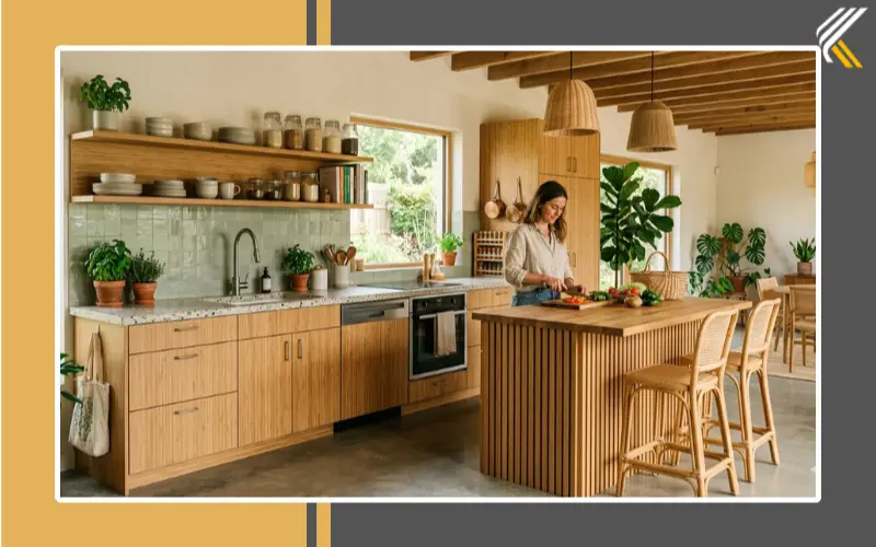 eco friendly modular kitchen design with sustainable materials