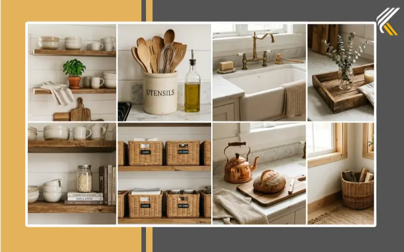 Farmhouse kitchen accessories ideas for cozy modern kitchens