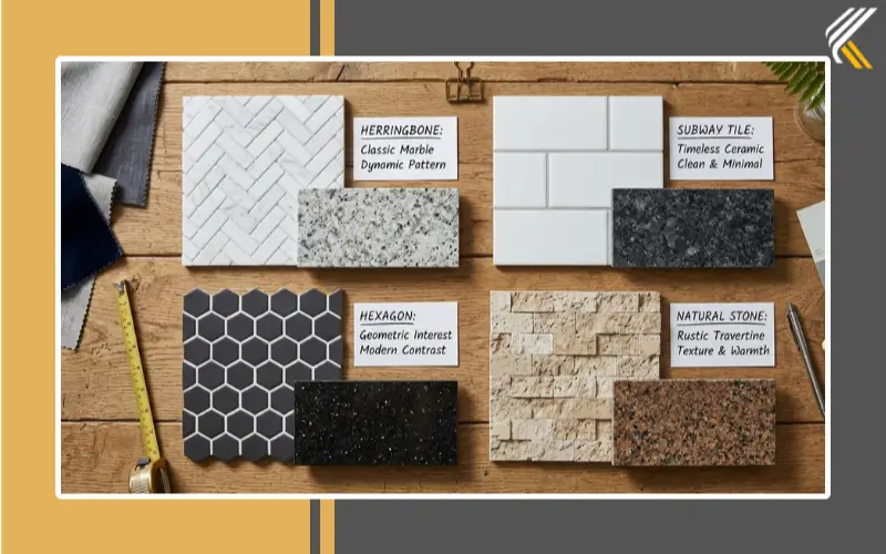 Popular backsplash tile styles for granite countertops