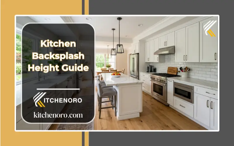 Kitchen backsplash height with upper cabinets and countertop layout