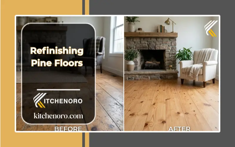 Refinishing pine floors to restore worn wood flooring