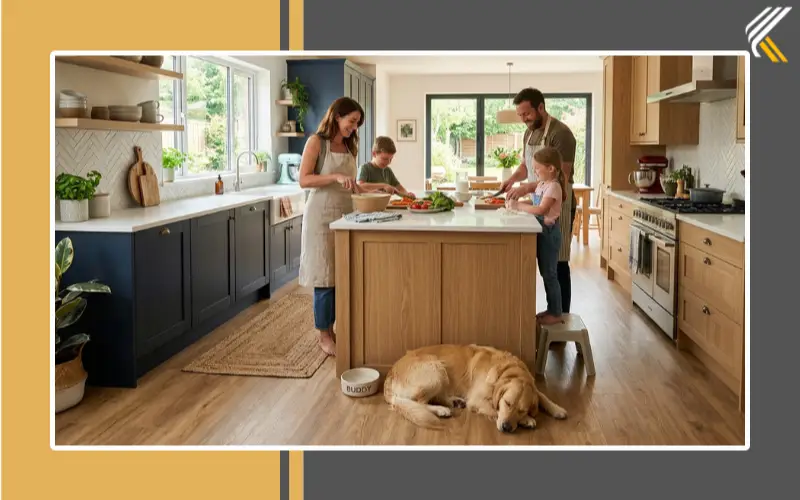 Best waterproof kitchen flooring options for families, pets, and budget renovations