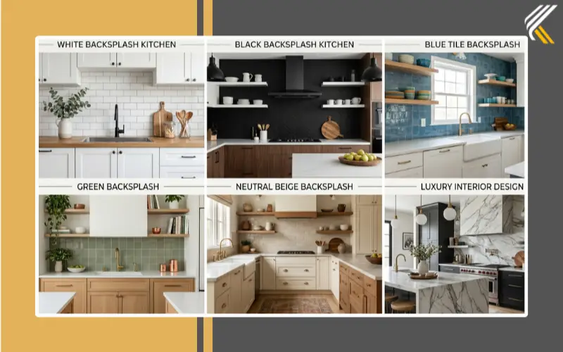 White black blue green and neutral kitchen backsplash color ideas