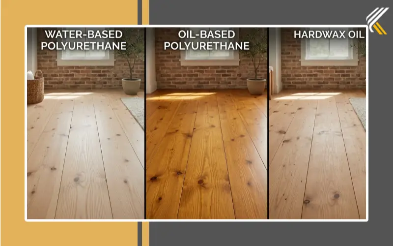 Different finish options for refinished pine floors