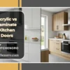 Acrylic vs laminate kitchen doors comparison in a modern kitchen