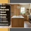 Hand crafted solid wood kitchen doors in a modern white oak kitchen
