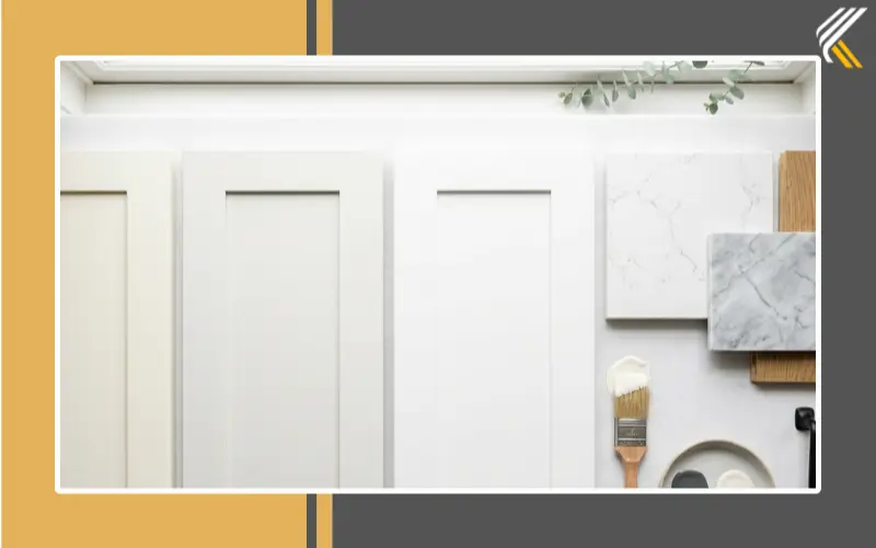 comparing warm white vs cool white cabinet paint samples